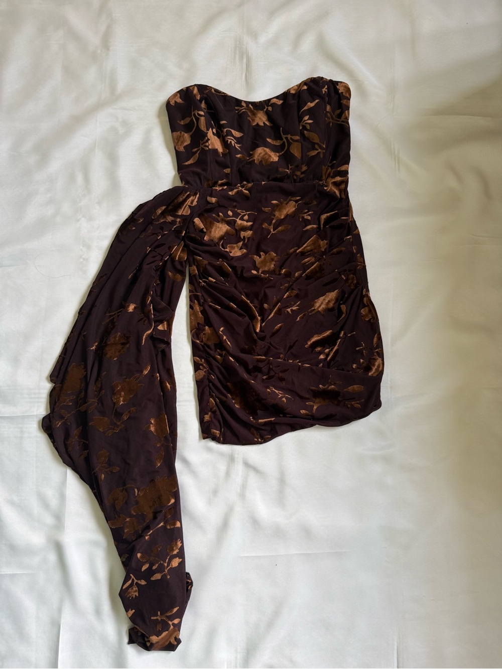 12th Tribe Plum and Brown Velvet Top